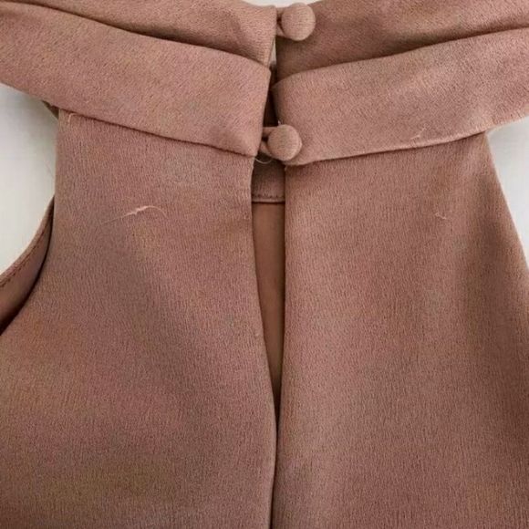 Camila and Mark Petal Senna -Neck Evening Gown - Picture 4 of 13